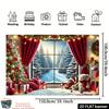 One winter snowscape window backdrop is suitable for a wall decoration for a wedding or birthday celebration.