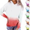 Women's Casual Fashion Print Comfortable Long Sleeve Pullover Hooded Top