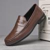 Fashion High-quality Low Heeled Loafers Men's Business Soft Sole Leather Shoes Luxury Genuine Leather Formal British Style Oxford Shoes