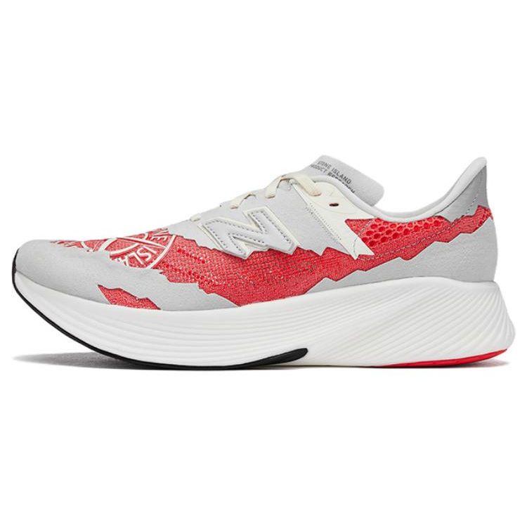 Stone Island X Tokyo Design Studio X New Balance FuelCell RC Elite V2 Energy Red Unisex Sneakers Grey Rain-Cloud MSRCELST