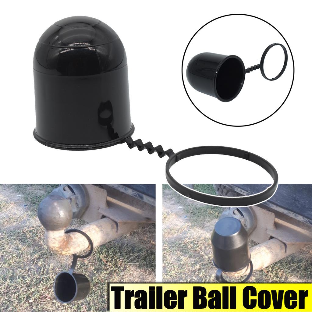 Durable 50Mm Black Universal Tow Bar Cap Prevent Falling Towing Hitch Towball Cover Caravan Trailer Protection Car Accessories