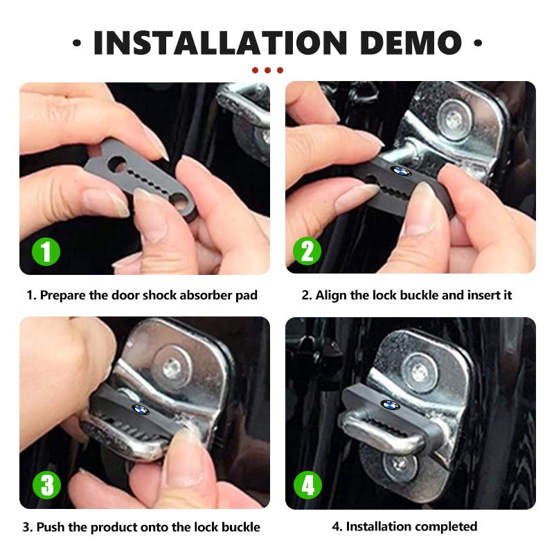 QCSD2 4 шт. Автомобильная Дверная Амортизирующая Защелка Защитная Силиконовая Крышка Защелки Для BMW Performance X1 M3 M6 F01 F02 E34 E36 E60 F10 F20 X6