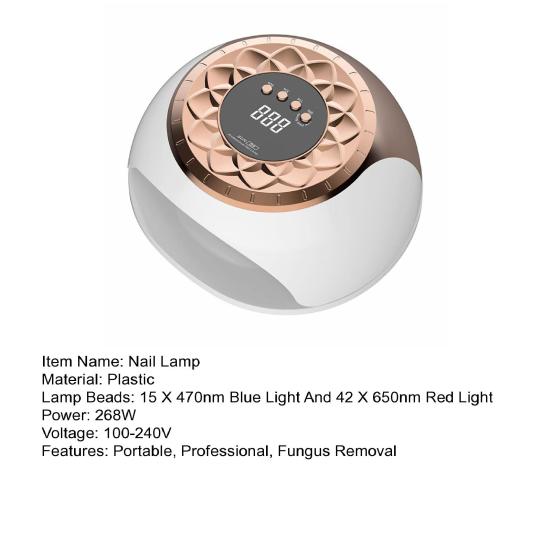 УФ светодиодная лампа для ногтей, устройство для лечения грибка ногтей, инфракрасный свет 650 нм, 470 нм