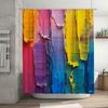 Расписанная вручную шторка для душа с принтом масляной живописи, абстрактное искусство, декор для ванной комнаты для домашних украшений в ванных комнатах, многоцветный 3D