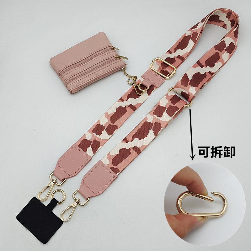 Pink Mobile Phone Lanyard Crossbody Shoulder Strap Women's Bag Replacement Shoulder Bag Strap with Bag Parts Accessories