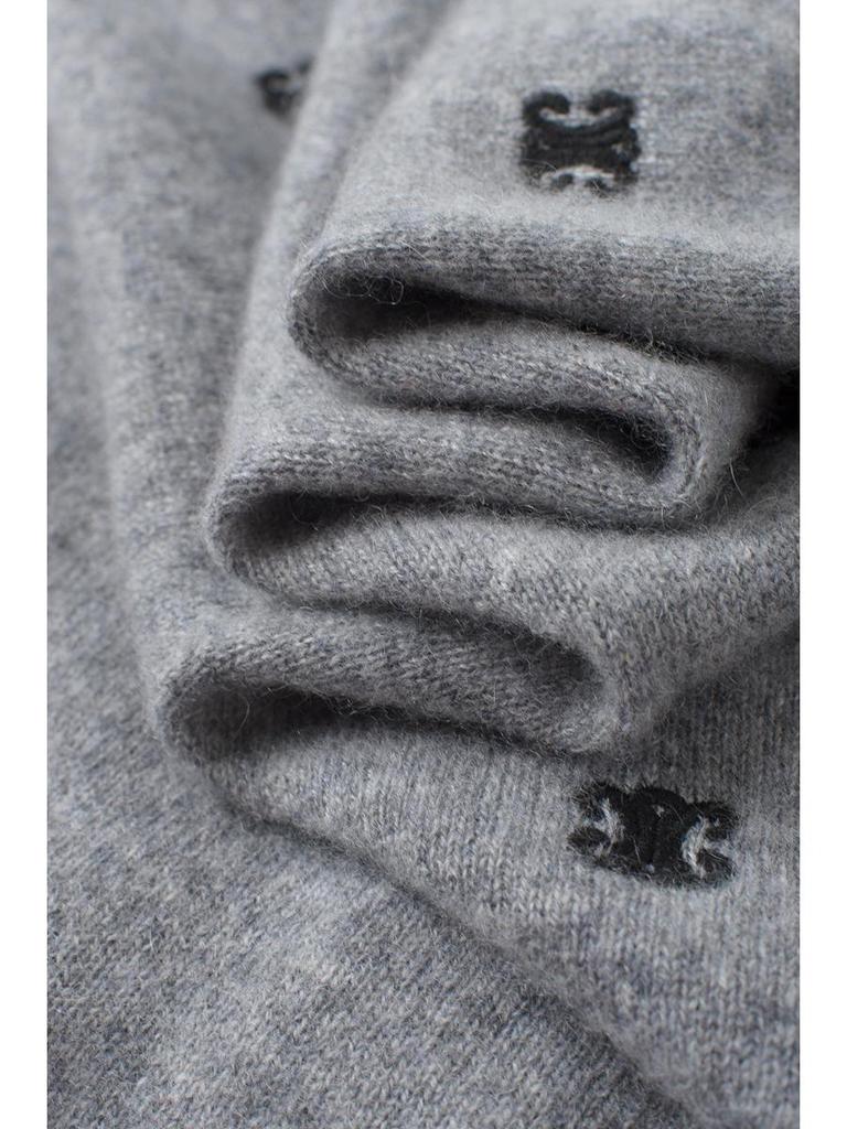 Женский свитер из 100% чистого кашемира с круглым вырезом, вышивкой и свободного кроя