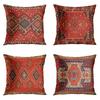 Red Moroccan Ethnic Short Plush Pillowcase Living Room Bedroom Sofa Cushion Cover Home Decor 40x40 45x45 50x50 60x60