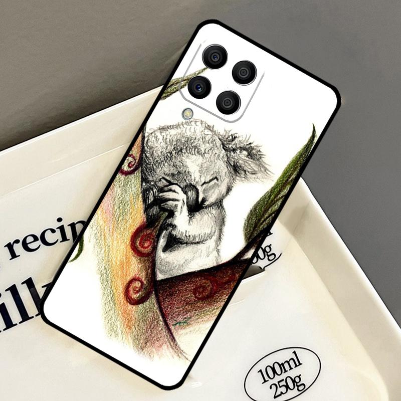 Cartoon Painting Animal Koala Case For Samsung Galaxy M15 M55 M12 M13 M14 M54 M23 M16 M11 M21 M31 M20 M34 M52 M32 M36 M56