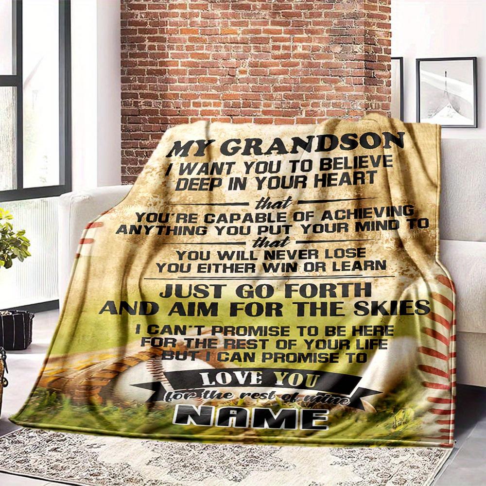 Baseball Passion Quotes And Motivations For Players And Lovers Multipurpose Customizable Blanket Customize Text Warmthful Decor Suitable For Sofa