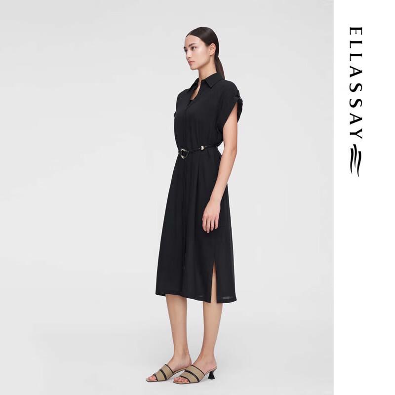 ELLASSAY Women's Elegant A-Line Shirt Dress