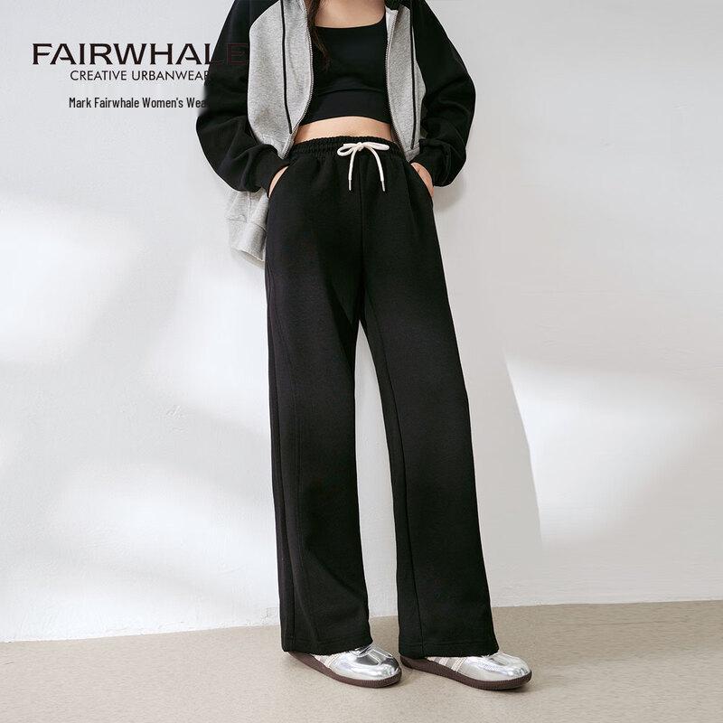 Mark Fairwhale Women's High-Waist Straight-Leg Casual Sweatpants