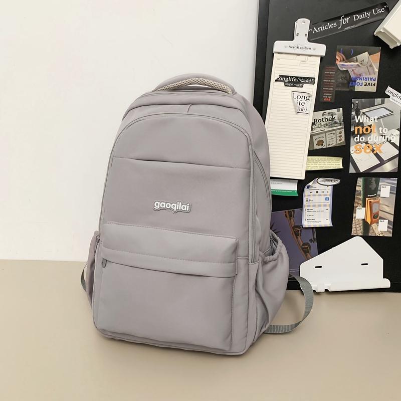 Школьная сумка для школьников средней школы, мужской рюкзак большой вместимости для путешествий, компьютерный рюкзак, однотонный женский рюкзак