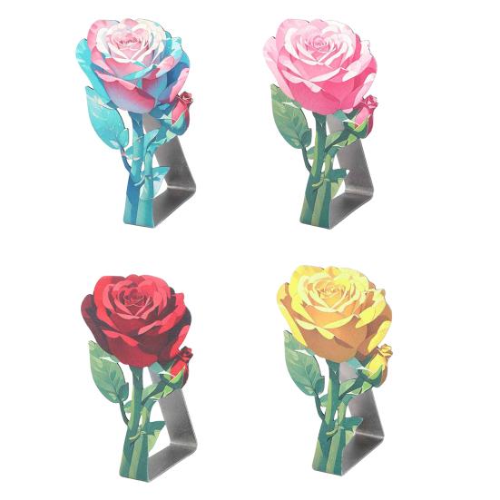 4 шт. Зажим для скатерти из нержавеющей стали Роза Нескользящий для помещений и улицы Свадьба