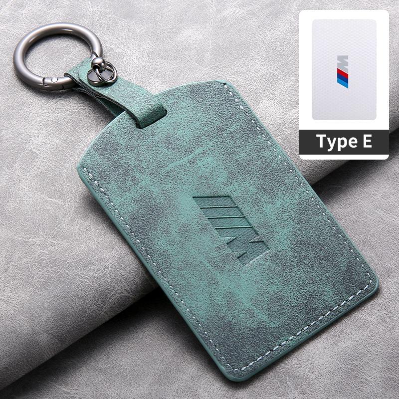AAAQJ1 Suede Leather Car Smart NFC Card Key Case Fob Cover Shell Auto Keychain Accessories For BMW M 3 5 7 Series X1 X3 X5 X6 X7 535le