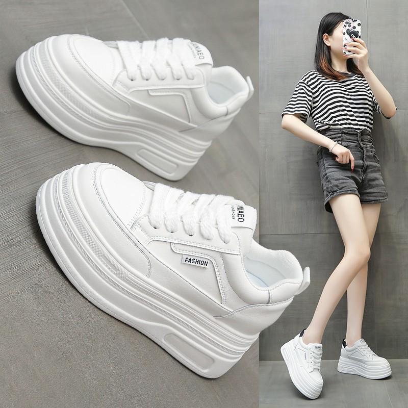 Little white shoes women's shoes new fashion thick sole heightening explosion versatile high sense sports and leisure board shoes