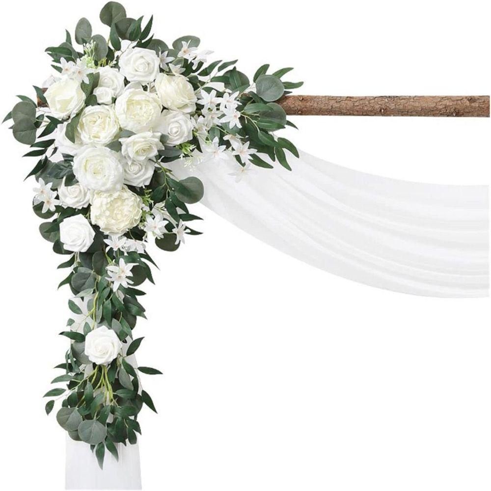 Eucalyptus Fake Floral Wedding Decorations Ceremony Flower Wreath Arch Flowers Kit  Wedding Party