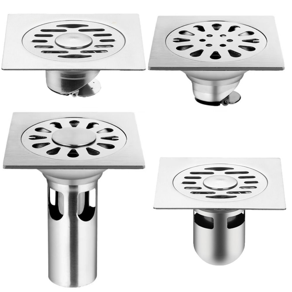 Square Sink Strainer Stainless Steel Drain Filter  Bathroom Washing Machine Accessories