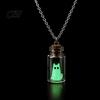 Halloween Party Decoration Ghost in Bottle Necklace, Glow The Dark Cute College Style Necklace Charm Jewelry, Adopt A Ghost/Cat/Dog Pendant