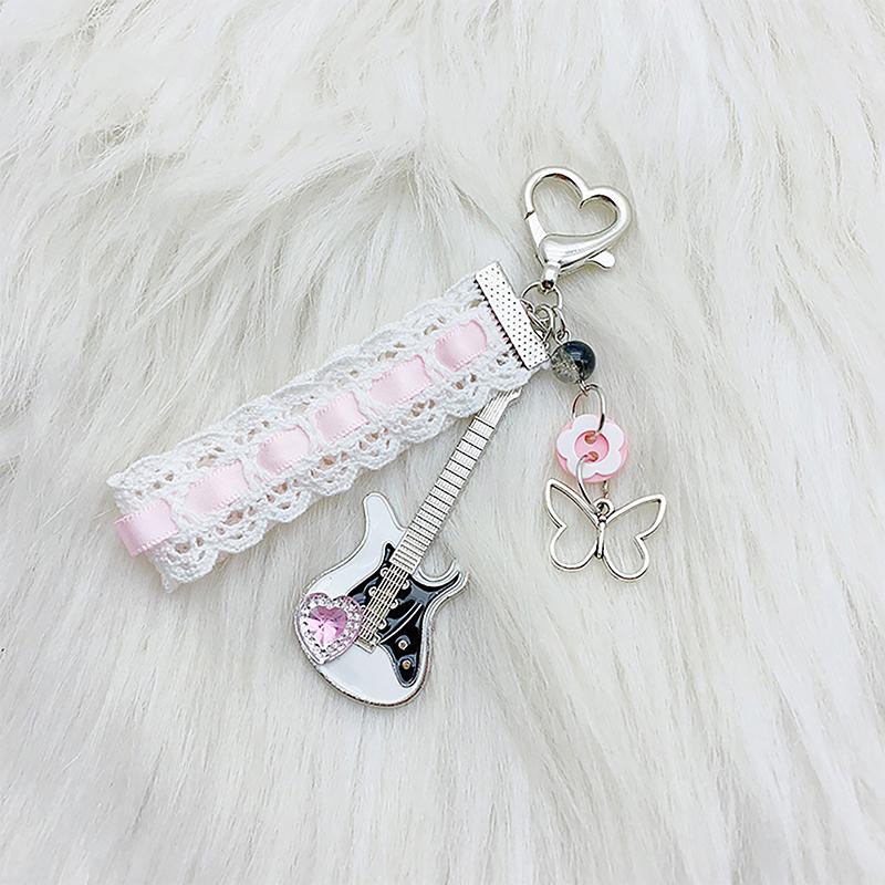 Портативные ретро-гитарные звездные брелоки, прочные гитарные брелки, подвесные брелоки, милые украшения для рюкзака, аксессуары