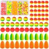 70Pcs Pompano Rigs Floats Kit Fishing Foam Floats for Surf Fishing Bullet Buoys Floats Bottom Rig Walleye Rig Making Accessories