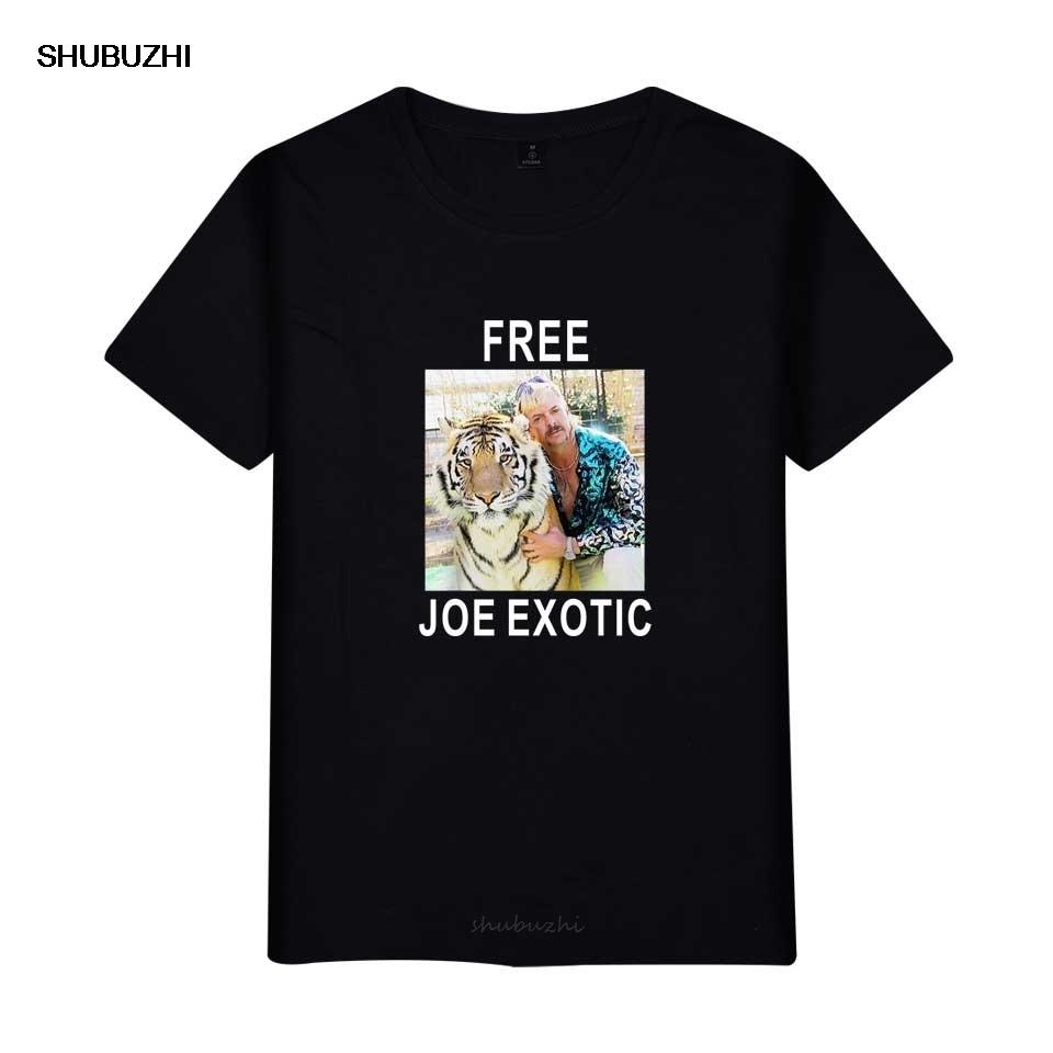 Free Joe Exotic Tiger King Tshirt Men New Summer Tops T Shirt Shirts For President Cotton Carole Did It Short Sleeve Tees