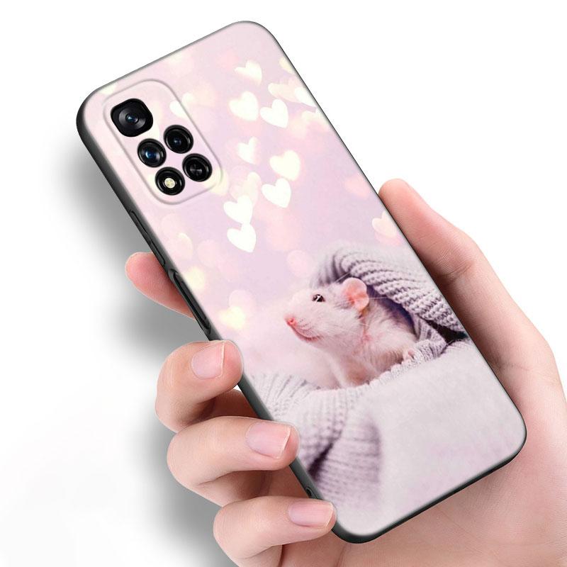 Милый милый питомец хомяк черный силиконовый чехол для телефона для Xiaomi POCO X3 X4 NFC F5 M3 M4 M6 X5 X6 Pro F3 F4 GT 5G C55 C65 M5