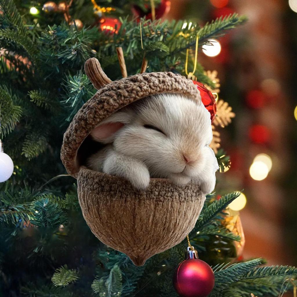 2D Акриловые Рождественские Украшения Животные Сезонное Украшение Новогодние Подвески для Праздничного Дома Офиса Гостиной Сада