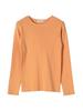Ships Any Hand Washable Cotton Crew Neck Rib Knit One Size Women's Pullover, Orange, 726000015,