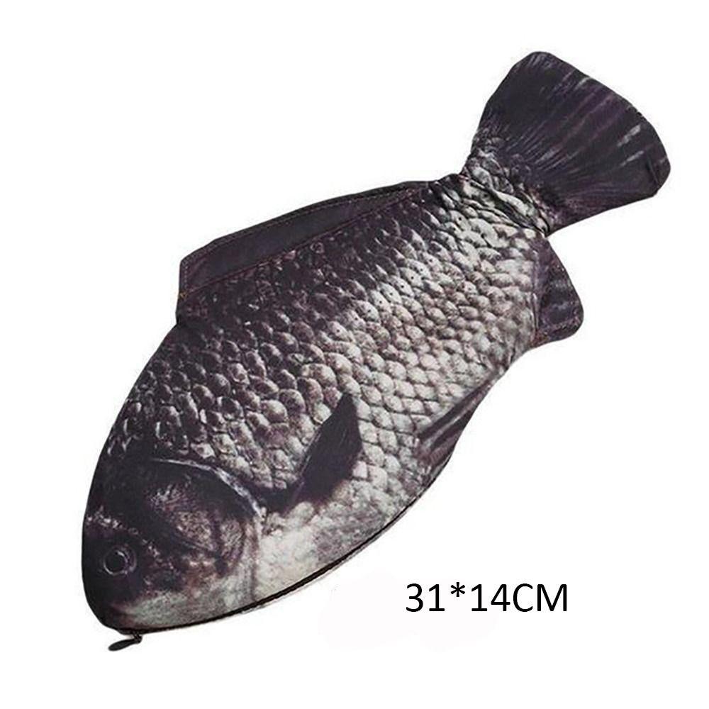 Забавная сумка-пенал с карпом, мультяшная сумочка, кошелек, чехол, для студентов