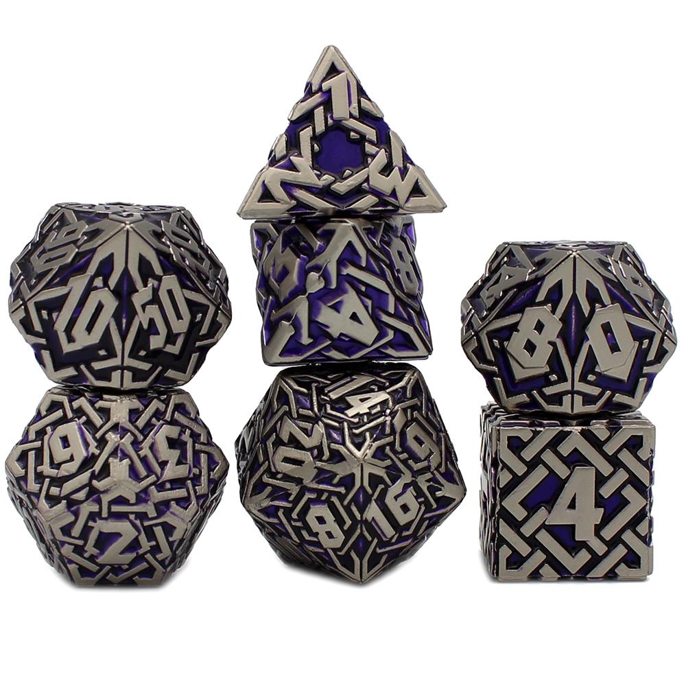 Solid Polyhedral Dice for Role Playing Game, Metal Dice, D & D, DND, Rpg, Rol, Pathfinder Board Game, New Style, 7Pcs, 2023