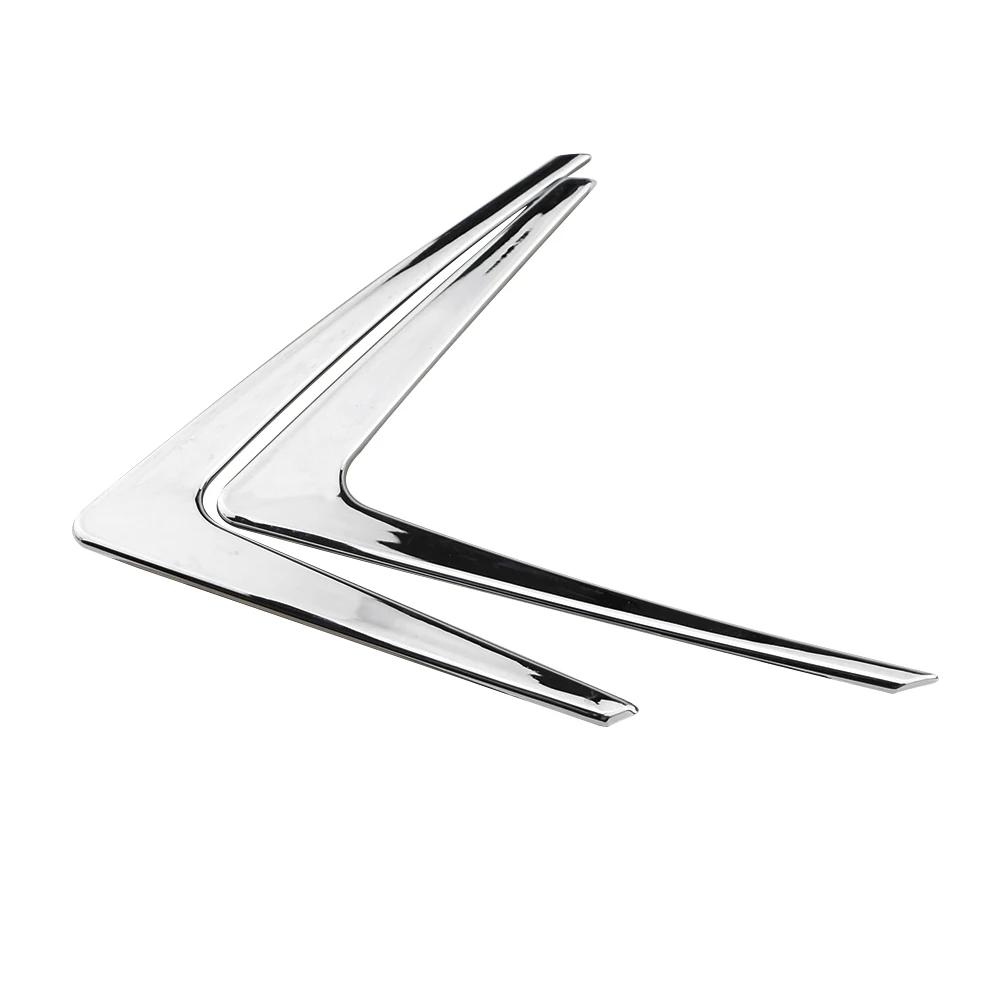 2Pcs ABS d34 Chrome Car Head Light Lamp Triangle Sticker Cover Trim for Honda HRV HR-V Vezel 2014 - 2022 Decoration Accessories