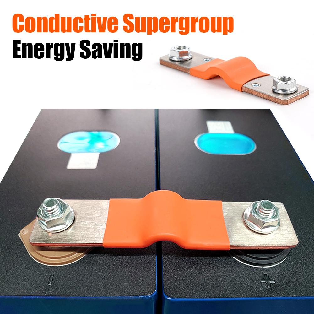 Шинный соединитель Lifepo4 Аккумулятор Гибкий медный соединитель 74 мм 3 мм 400 А для аккумуляторов Lifepo4 280 Ач 310 Ач 320 Ач Использование защиты