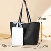 Fashion Litchi Texture Tote Bag Leather Large Capacity Shoulder Bag Crossbody Snap Button Design Handbags Women