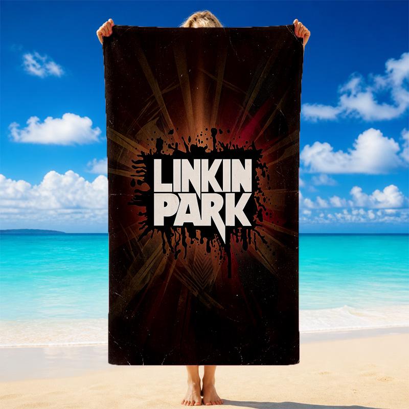 Пляжное полотенце из микрофибры с принтом Linkin Park Песок?Прочное Легкое Полотенце для Плавания, Уличных Путешествий