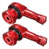 2PCS 11.3mm CNC Aluminum Red  Motorcycle 90 Degree Rim Wheel Tire Valve Stems