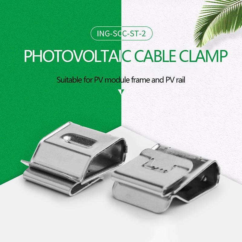 30/50/100 шт. зажимы для проводов солнечных панелей, зажимы для проводов из нержавеющей стали для рамы прицепа, зажимы для фотоэлектрических кабелей для проводки фотоэлектрических систем, принадлежности для лодочных кабелей