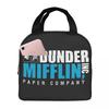 Dunder Mifflin Paper Company Essential Insulated Lunch Bag for Women Kids Leakproof Food Boxes Thermal Lunch Box Tote