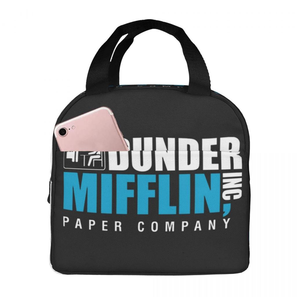 Dunder Mifflin Paper Company Essential Insulated Lunch Bag for Women Kids Leakproof Food Boxes Thermal Lunch Box Tote