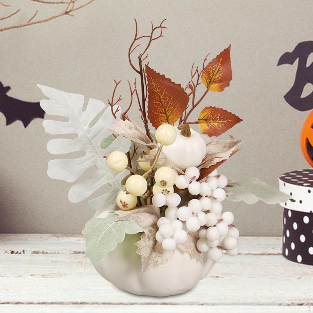 Artificial Pumpkin Flower Fall Decor Harvest Thanksgiving Decorative Berries