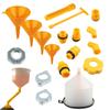 19pcs Not Spill Coolant Funnel Kit Spill-Free Radiator Funnel Coolant Filling Radiator Filler Coolant Filling Antifreeze Funnel