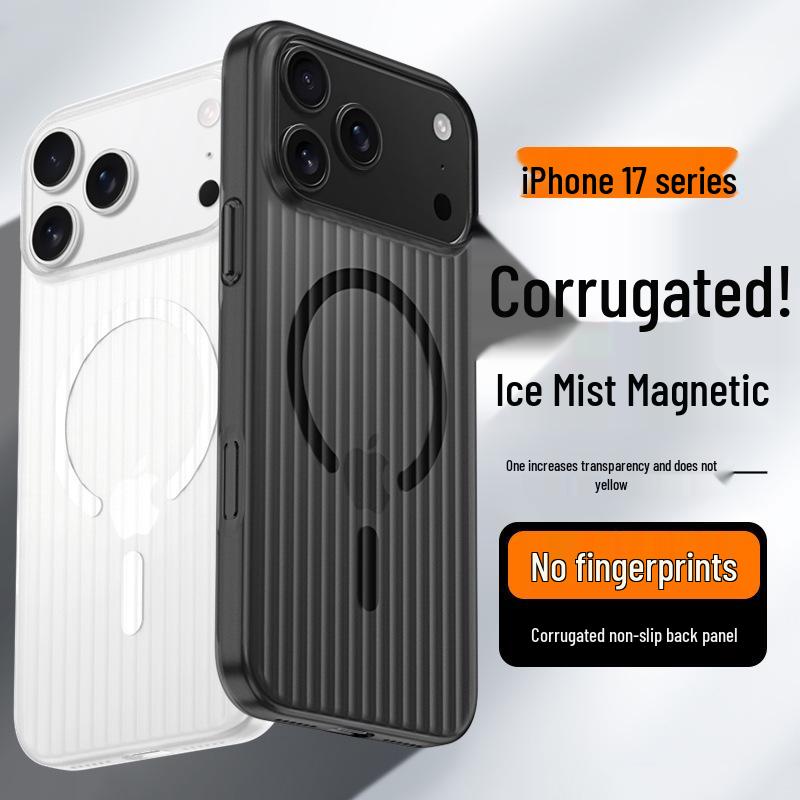 Чехол-бампер Apple iPhone 17 с крупными отверстиями, матовой решеткой и магнитом, защитой от падений