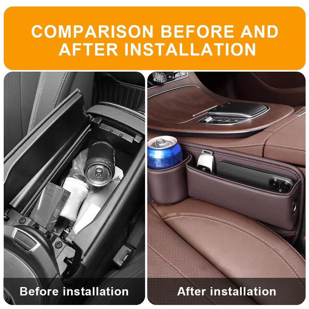 Карман для хранения в салоне автомобиля Кожаный многофункциональный ящик для хранения Карманный кошелек Ключи Подстаканник для карт Держатель для телефона Аксессуары для салона автомобиля