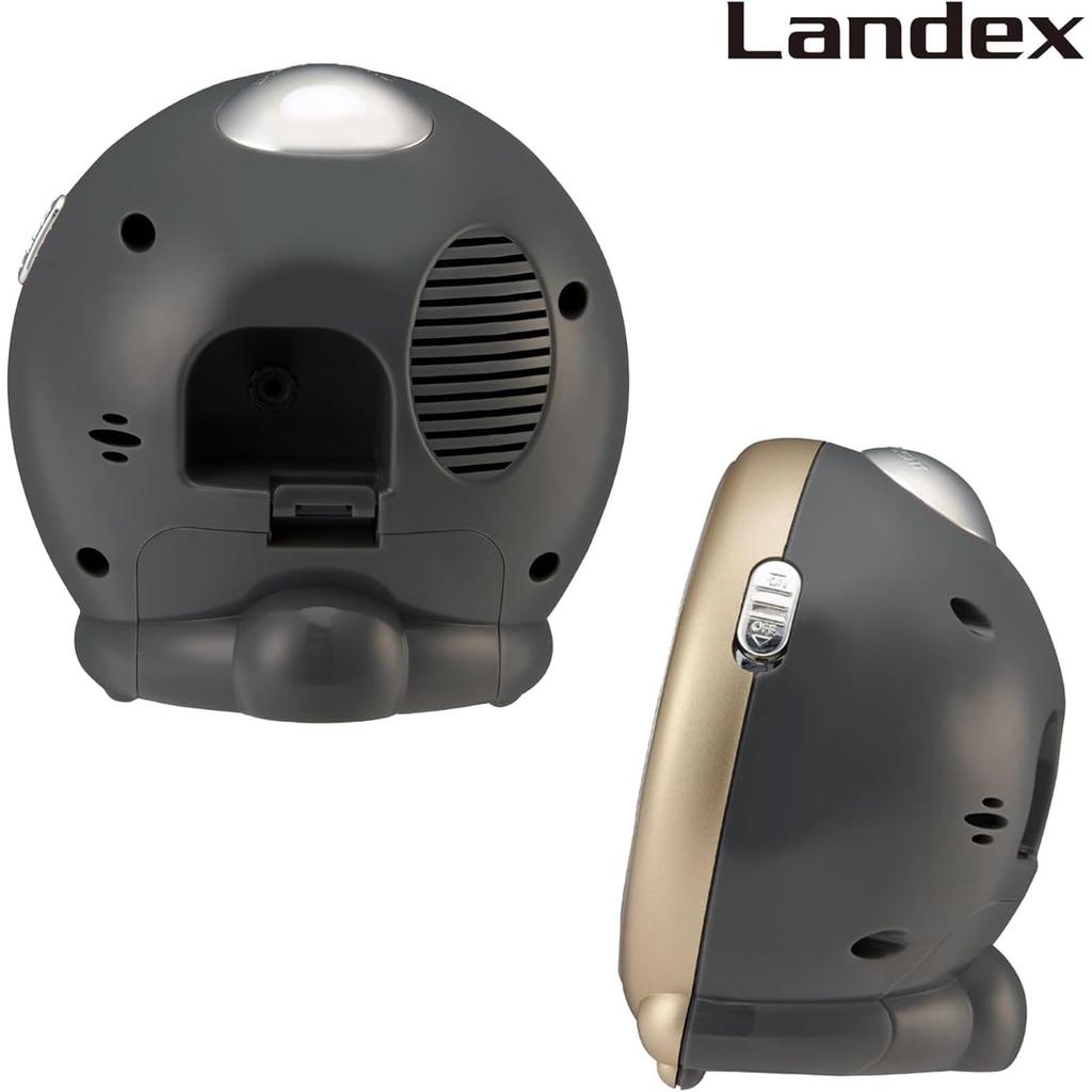 Настольные часы Landex с будильником, аналоговые, всегда включенные, датчик освещенности, непрерывная секундная стрелка, электронный звуковой будильник Hoho Sangyo Gold Silent Gold YT5316