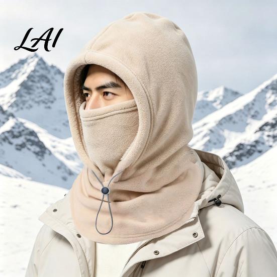Outdoor Sports Fleece Cap Winter Balaclava Hat Full Coverage Adjustable Thermal Windproof Hood Face Mask for Cold Weather Skiing And Activities
