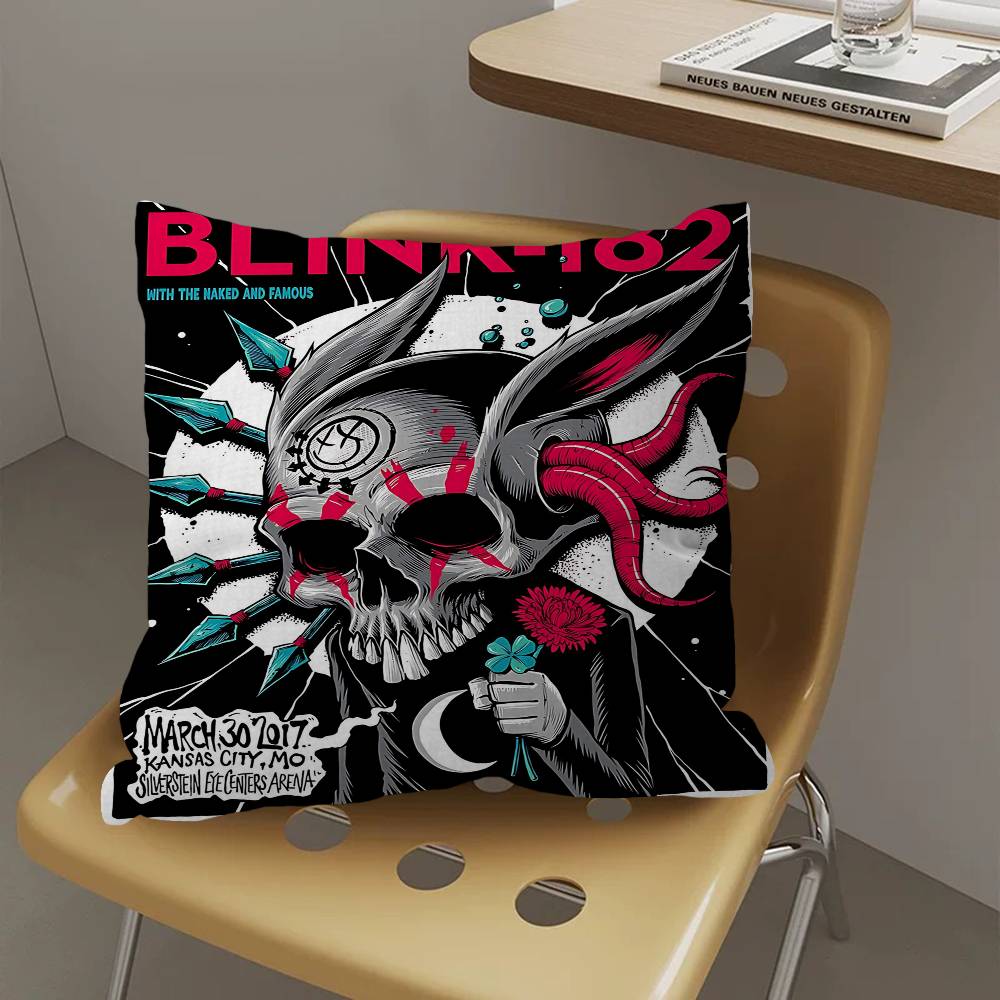 B-Blinks 182 Rock Band Cushion Cover Car Throw Pillow Case For Sofa Car Christmas Gift 40x40cm 45x45cm