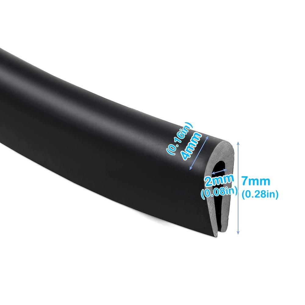 Черная кромочная лента для двери U-образная защита кромки Новая кромочная лента Углы стола