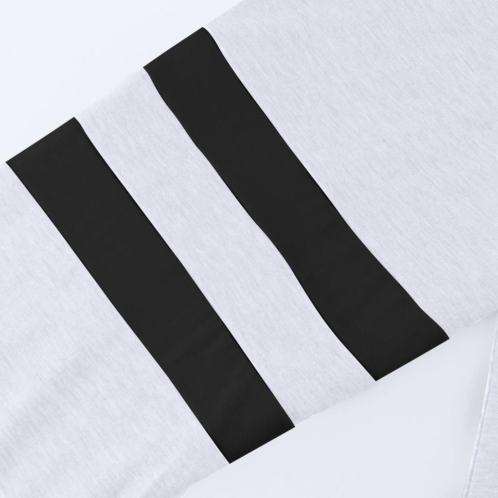 Women's Casual V Neck Pullover Long Sleeve Striped Colorblock Oversized Shirts