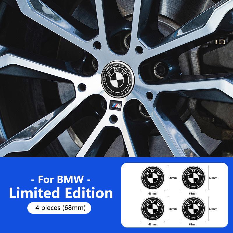 BBKD8 1/4/7Pcs Car Front Rear Logo Hub Center Cover Steering Wheel Center Cover For BMW M E46 E36 E34 F10 E90 E60 F30 E53 E30 E92 E87