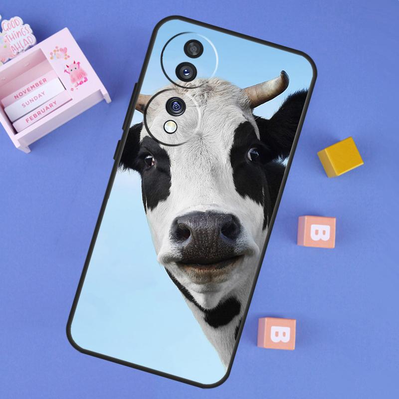 Забавный чехол с мордочкой коровы для Honor 200 400 Lite 50 70 90 X9a X9b X9c X9d X8b X8c Win RT Magic 7 5 6 8 Pro