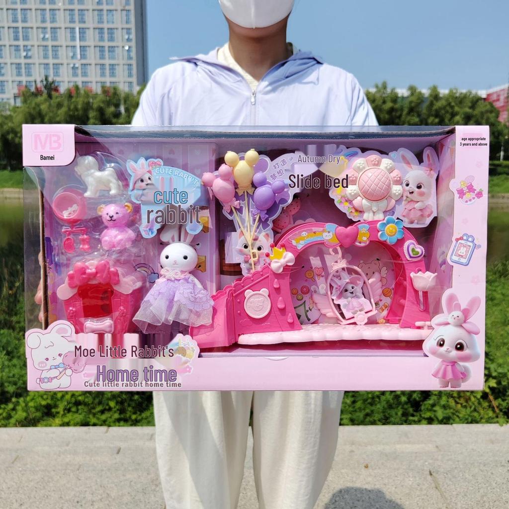 Милый домик для кролика: Качели, Горка, Кровать и Тренировочный класс для девочек
